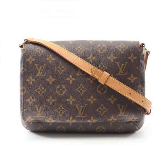 LOUIS VUITTON Brown Monogram Leather Shoulder Bag - Picture 1 of 9
